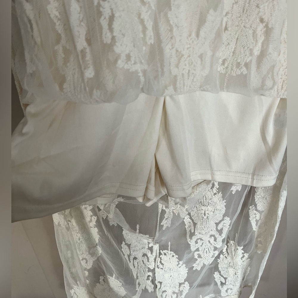 Wishlist White lace maxi bridal dress size S - Picture 5 of 8
